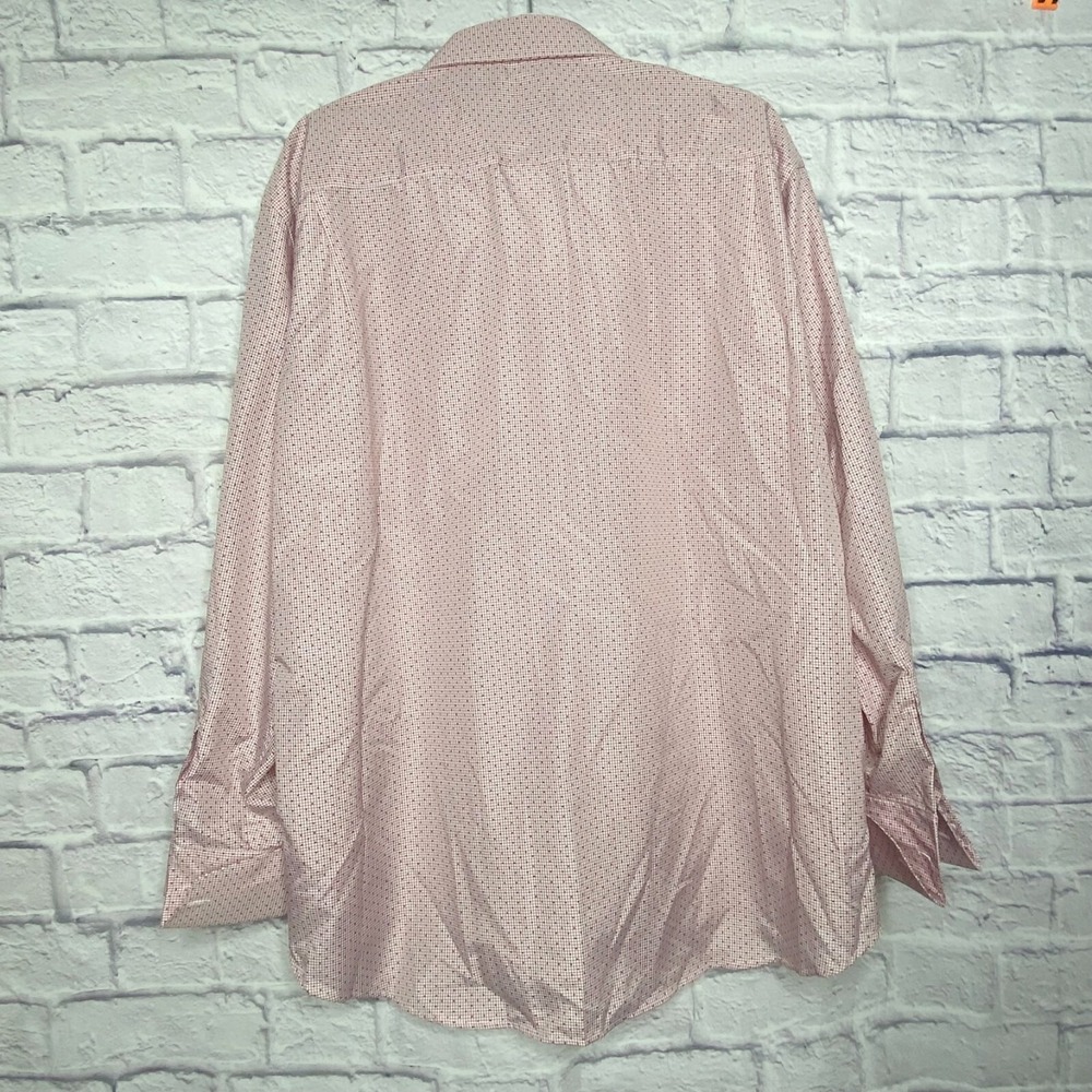 Christopher Tanner Shirt Men's Size 17.5 34/35 Red White Button Up‎ Long Sleeve - Picture 7 of 7